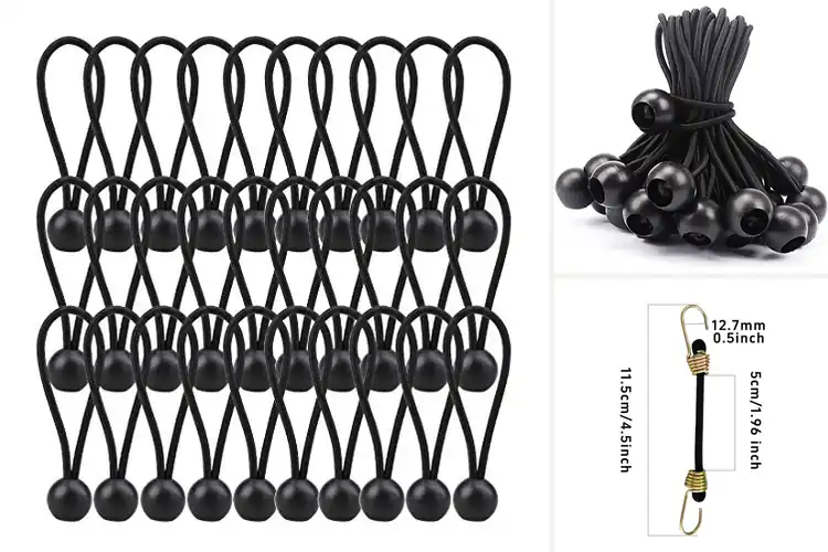 Detailed view of Best 4mm Bungee Straps