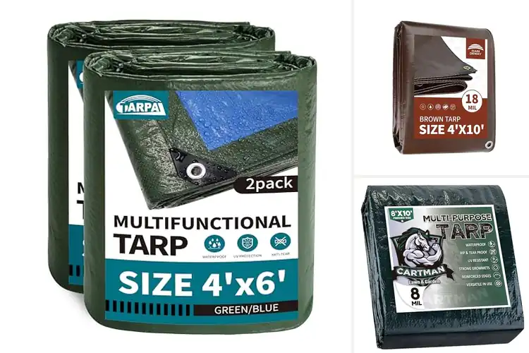 Detailed view of Best Outdoor Tarp For Wood Cover